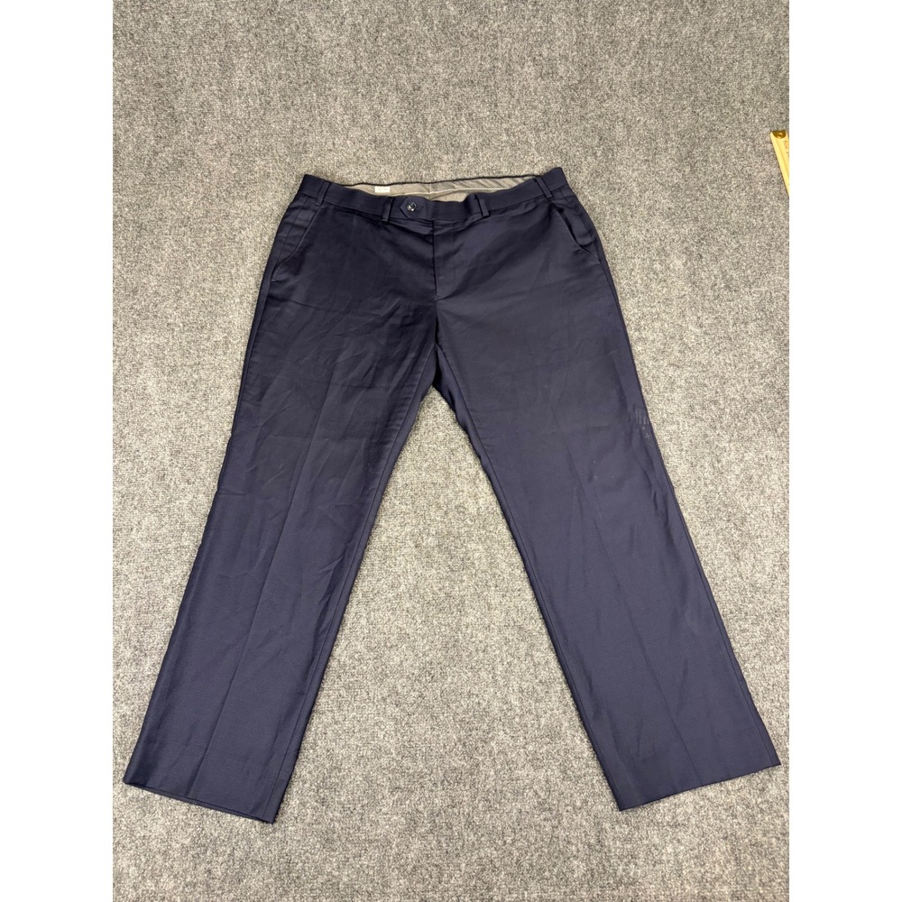 Michael Kors Mens Navy Blue Wool Blend Natural Stretch Dress Pants 36W x 29L